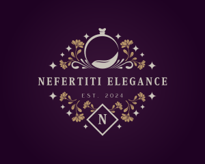 Floral Perfume Bottle logo design