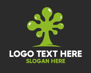 Splatter - Green Slime Tree logo design