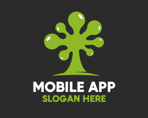 Green - Green Slime Tree logo design