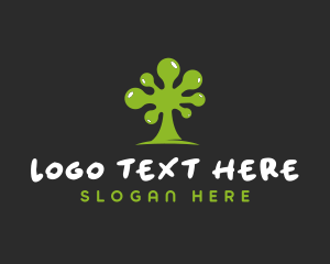 Green - Green Slime Tree logo design