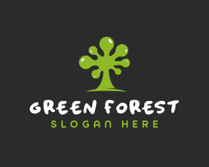 Green Slime Tree logo design