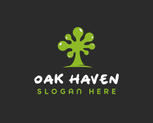 Green Slime Tree logo design