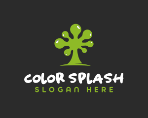 Green Slime Tree logo design