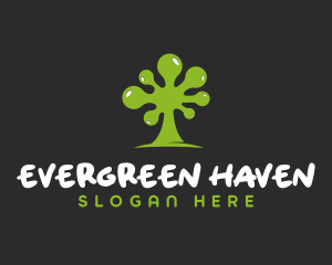 Green Slime Tree logo design