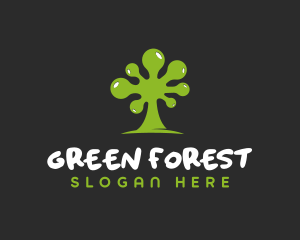 Green Slime Tree logo design