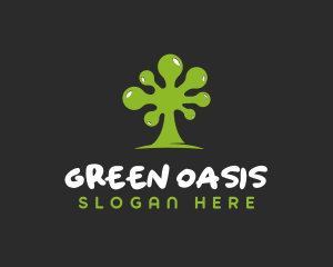 Green Slime Tree logo design