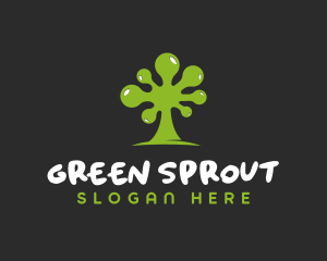 Green Slime Tree logo design