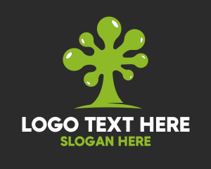 Slime - Green Slime Tree logo design