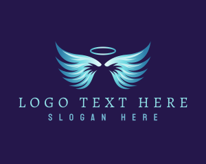 Angelic - Spiritual Holy Wings logo design