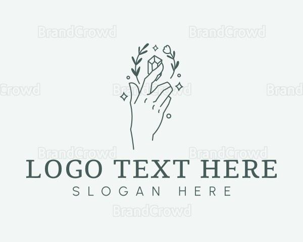 Floral Hand Gem Logo