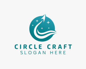 Circle Sparkle Arrow  logo design