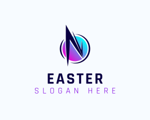 Clan - Network Tech Letter N logo design