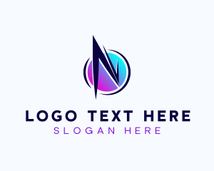 Startup - Network Tech Letter N logo design