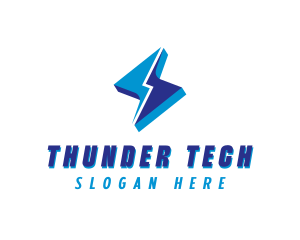 Thunder Bolt Electricity logo design