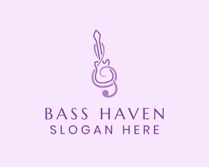 Bass - Guitar Clef Harmony logo design