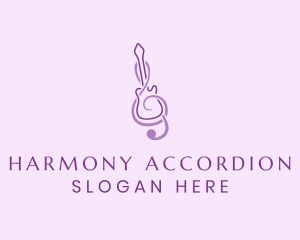 Guitar Clef Harmony logo design