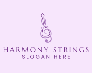 Guitar Clef Harmony logo design