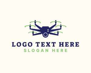 Quadcopter - Security Drone Camera logo design