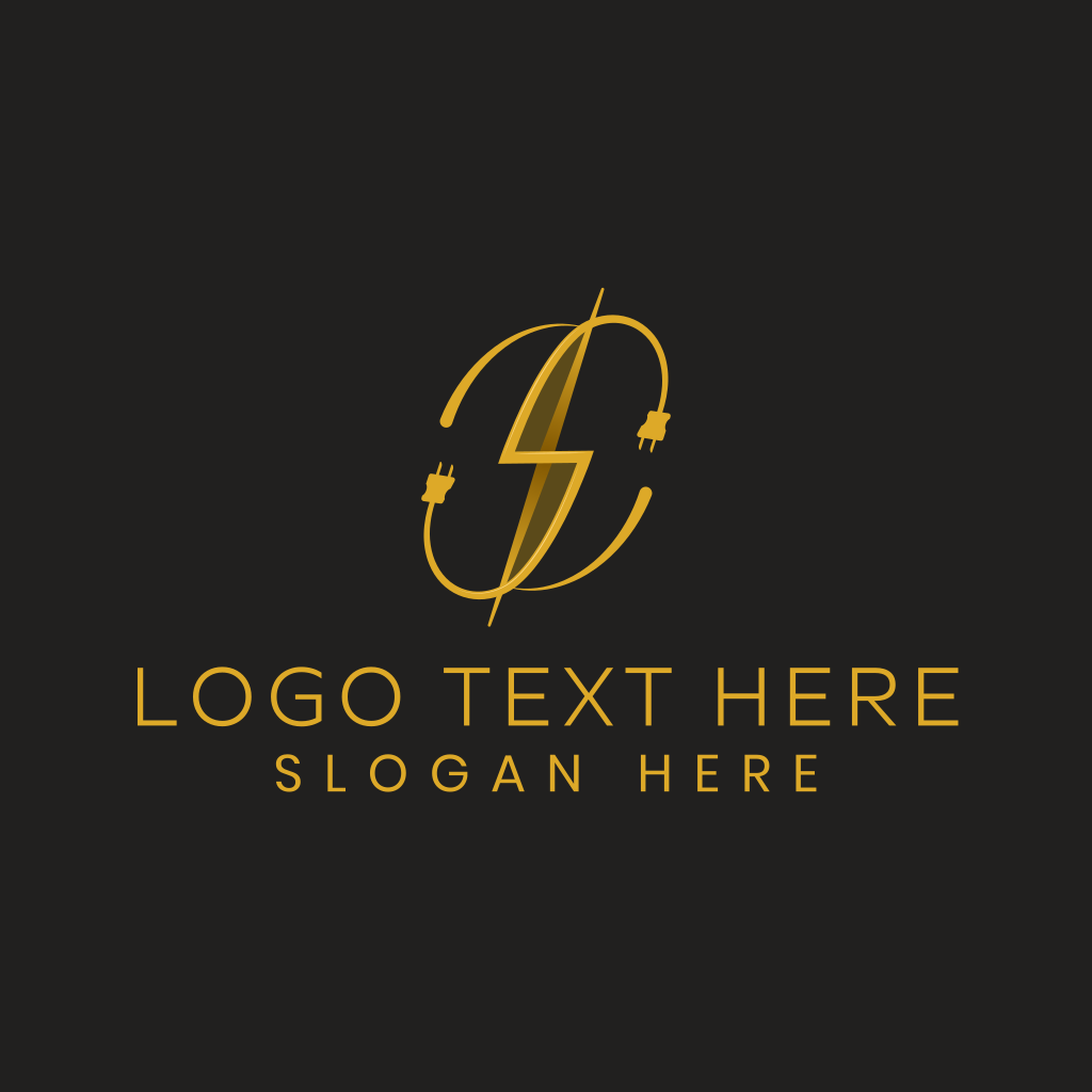 Lightning Bolt Plug Logo | BrandCrowd Logo Maker