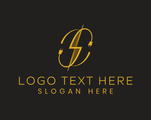 Energy - Lightning Bolt Plug logo design