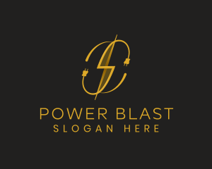 Lightning Bolt Plug logo design