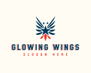 Patriotic Wings Star logo design