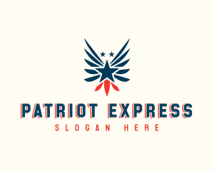 Patriotic Wings Star logo design