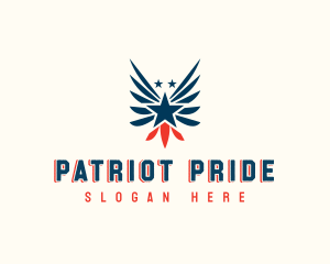 Patriotic Wings Star logo design