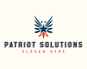 Patriot - Patriotic Wings Star logo design