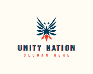 Patriotic Wings Star logo design