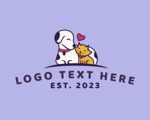 Pet Adoption - Dalmatian Dog Cat Pet logo design