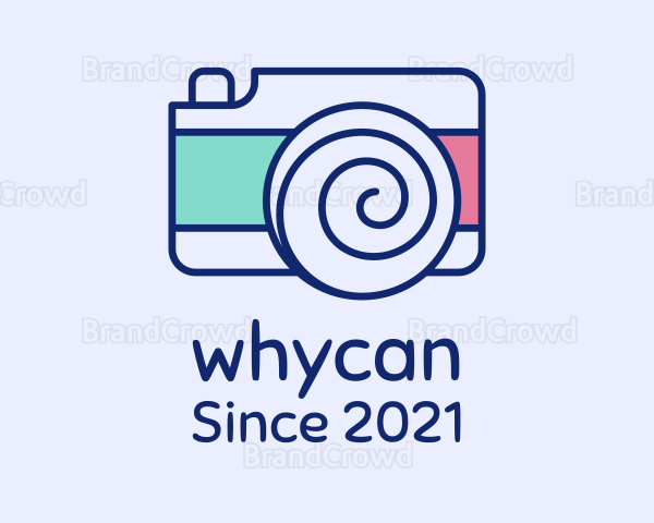 Camera Shutter Spiral Logo