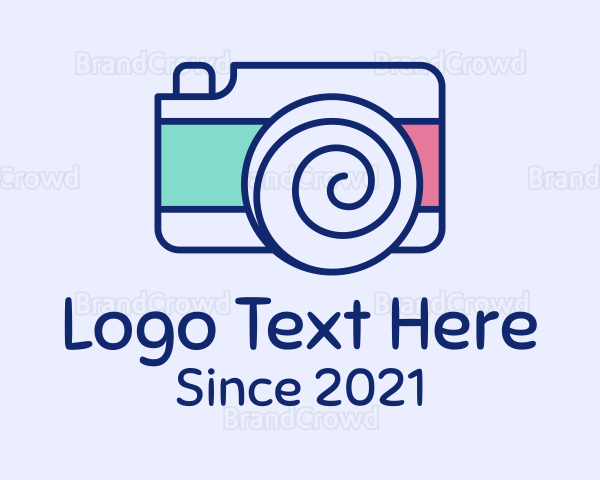 Camera Shutter Spiral Logo
