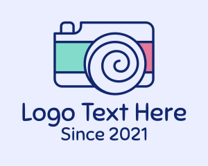 Camera Shutter - Camera Shutter Spiral logo design