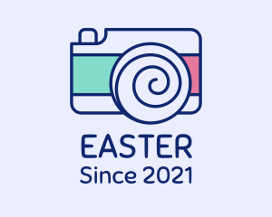 Film Camera - Camera Shutter Spiral logo design