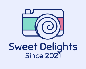Lollipop - Camera Shutter Spiral logo design