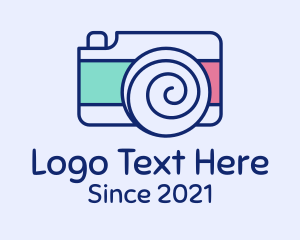 Lollipop - Camera Shutter Spiral logo design