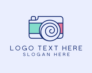 Swirl - Camera Shutter Spiral logo design