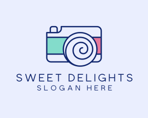 Camera Shutter Spiral logo design