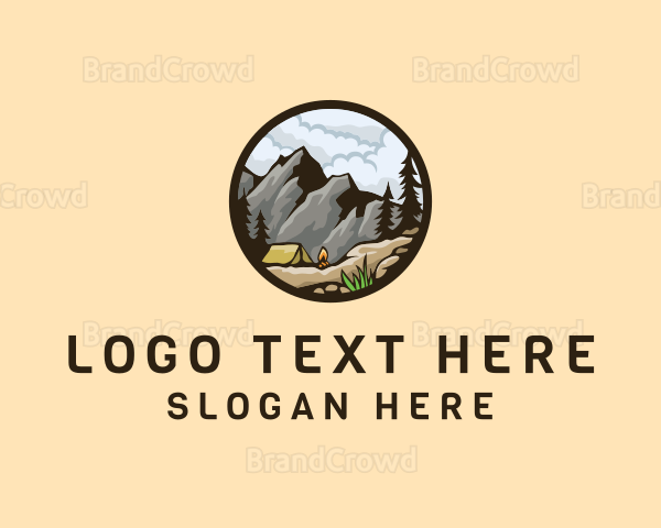 Outdoor Camping Tent Logo