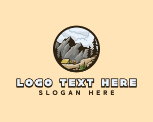 Camping - Outdoor Camping Tent logo design