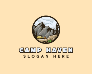 Tent - Outdoor Camping Tent logo design