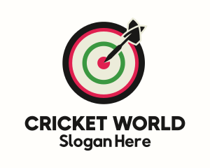 Cricket - Dartboard Bullseye Target logo design