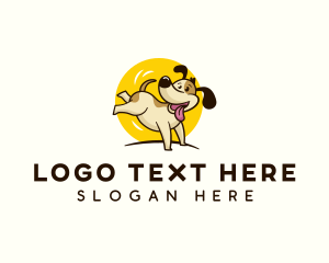 Dachshund - Playful Dog Veterinary logo design