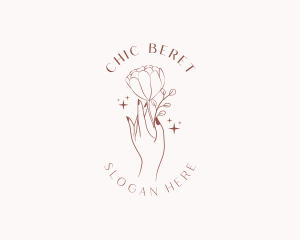 Botanical Flower Nail Salon logo design