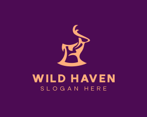 Wild Animal Moose logo design