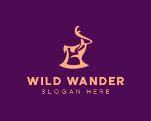 Wild Animal Moose logo design