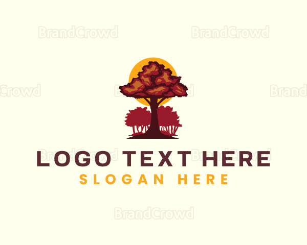 Tree Forest Woodwork Logo