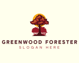 Tree Forest Woodwork logo design