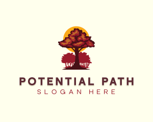 Tree Forest Woodwork logo design